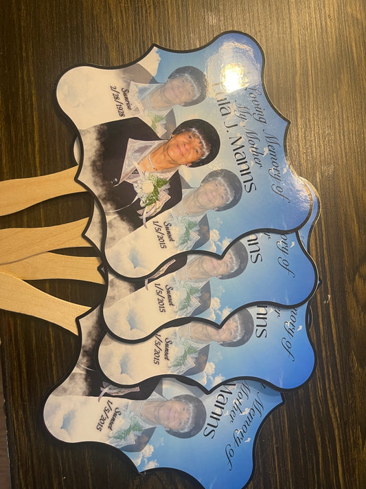 Custom Photo Hand Fans | Personalized Celebration Fans for Graduation, Memorials, Sports & Events