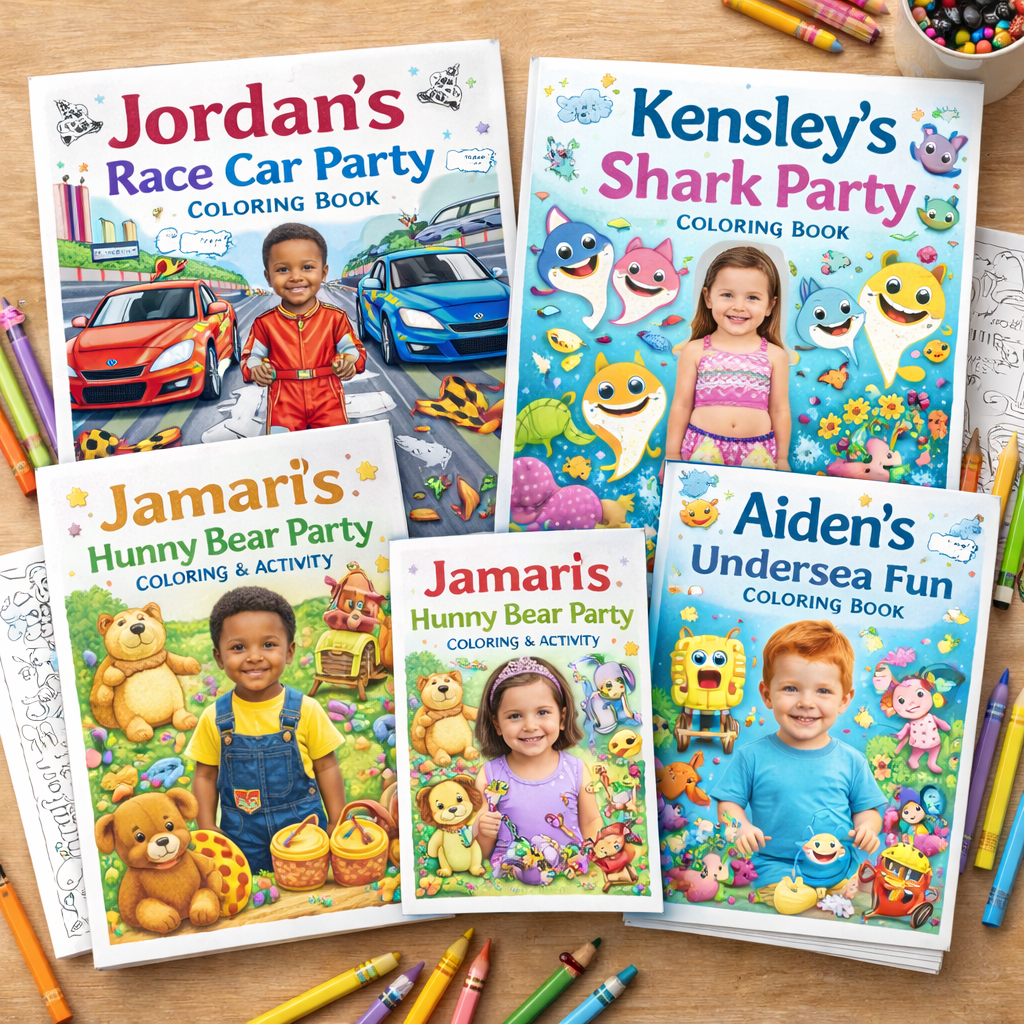 Custom Kids Coloring Book – Personalized Party Favor | Mini or 8.5x11