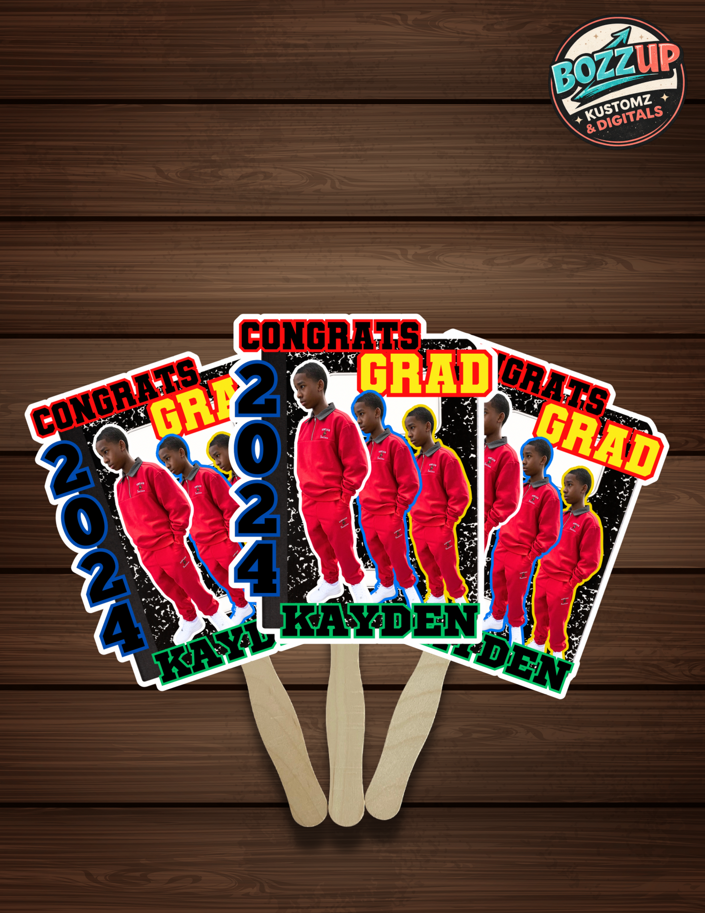 Custom Photo Hand Fans | Personalized Celebration Fans for Graduation, Memorials, Sports & Events