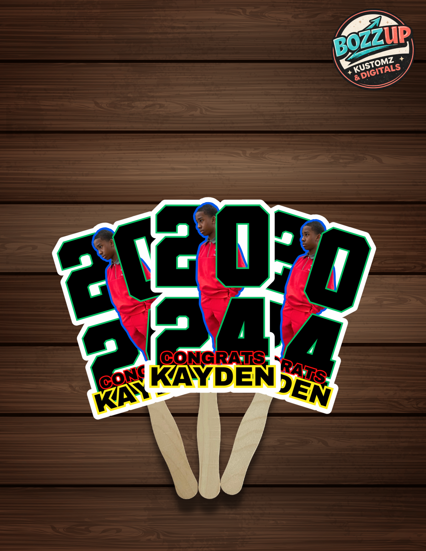 Custom Photo Hand Fans | Personalized Celebration Fans for Graduation, Memorials, Sports & Events
