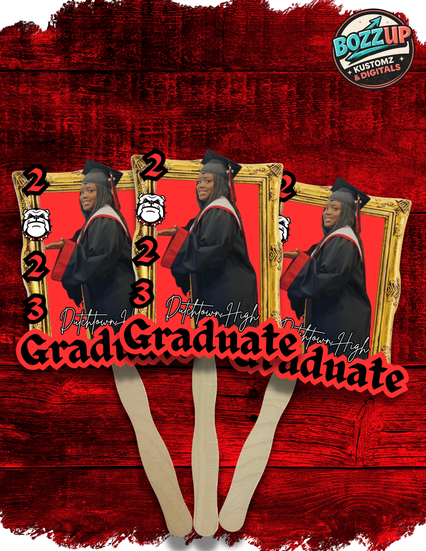 Custom Photo Hand Fans | Personalized Celebration Fans for Graduation, Memorials, Sports & Events