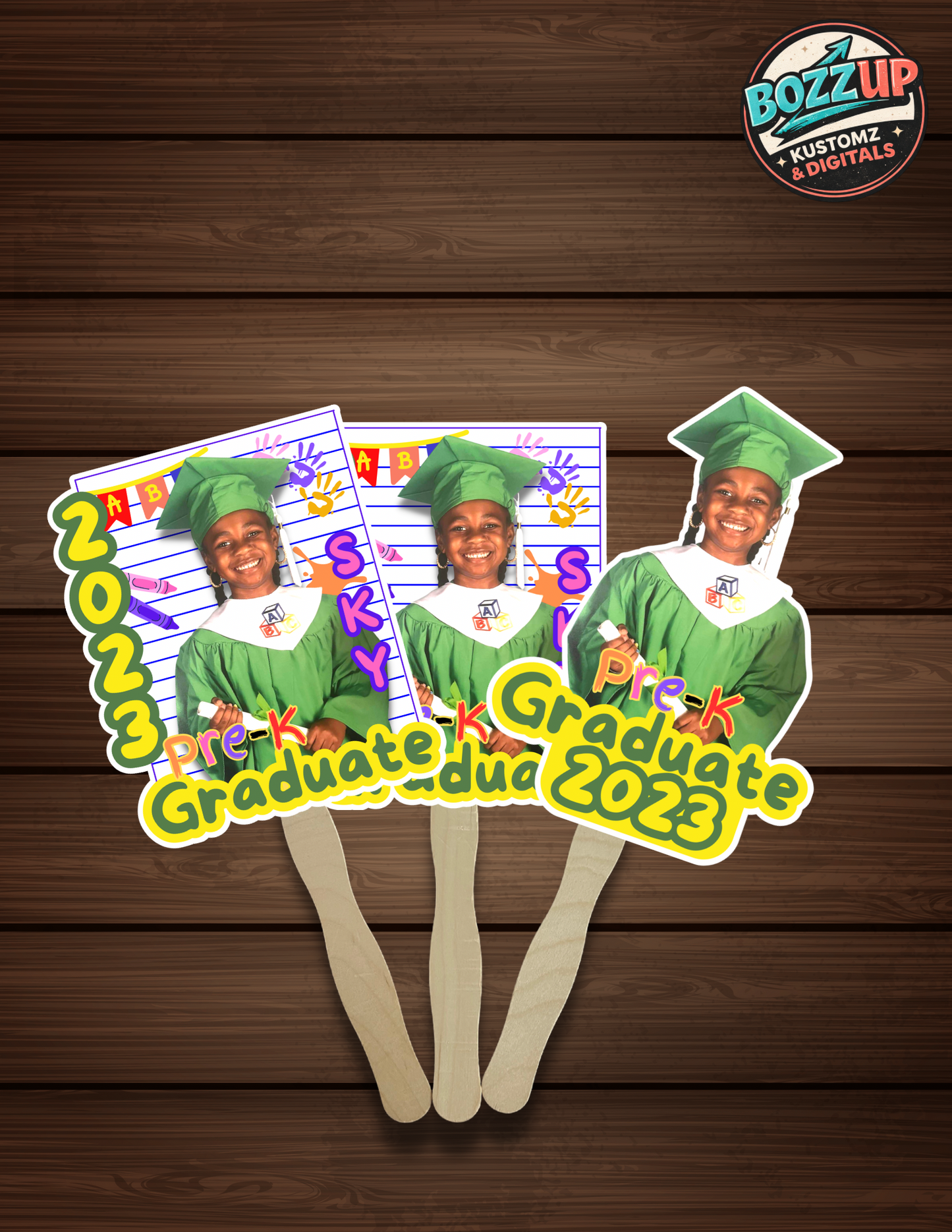 Custom Photo Hand Fans | Personalized Celebration Fans for Graduation, Memorials, Sports & Events