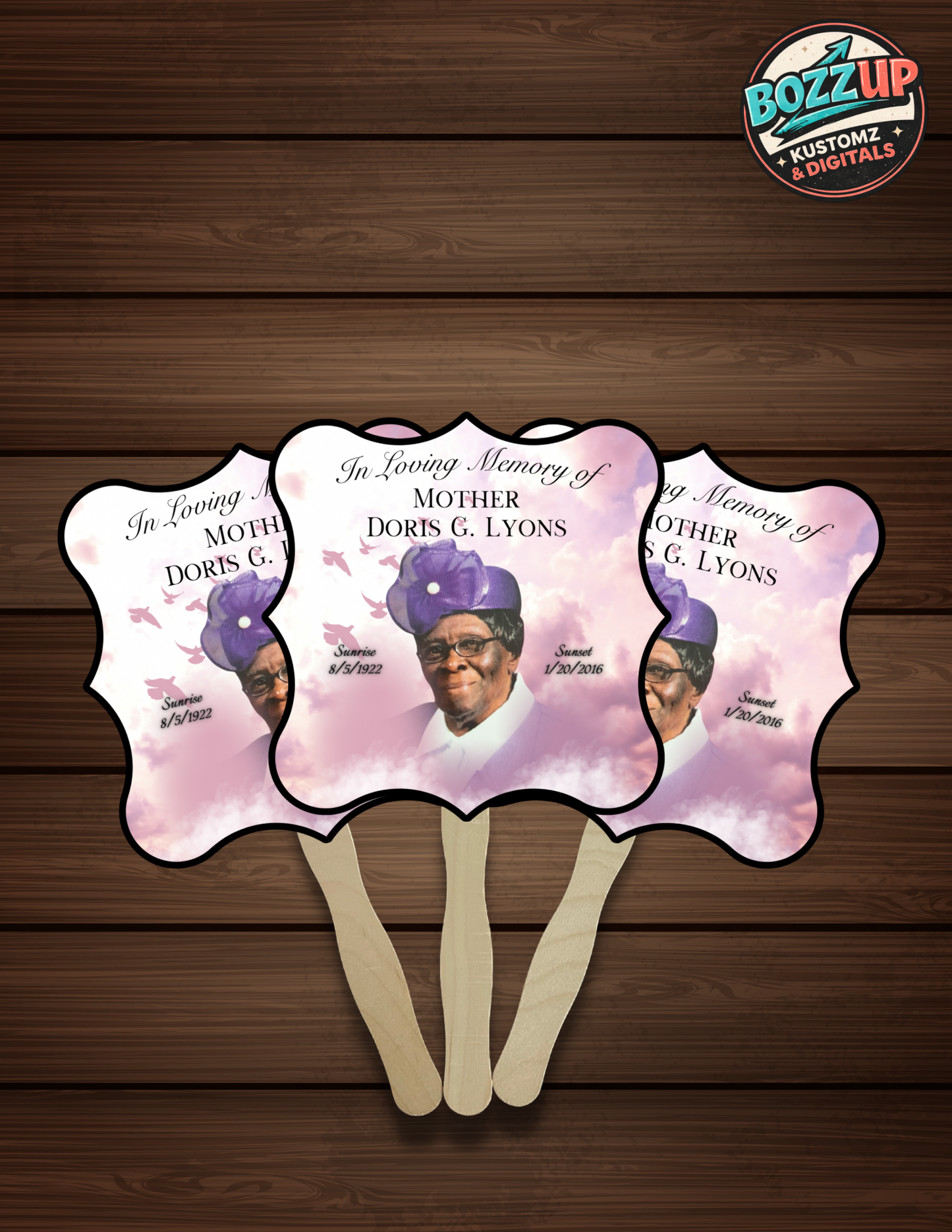Custom Photo Hand Fans | Personalized Celebration Fans for Graduation, Memorials, Sports & Events